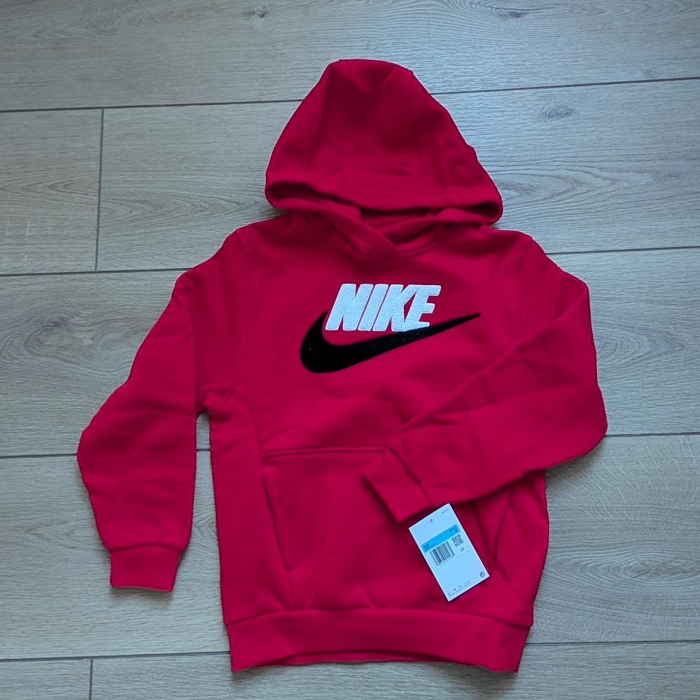Nike Kids Red Hoodie with Logo